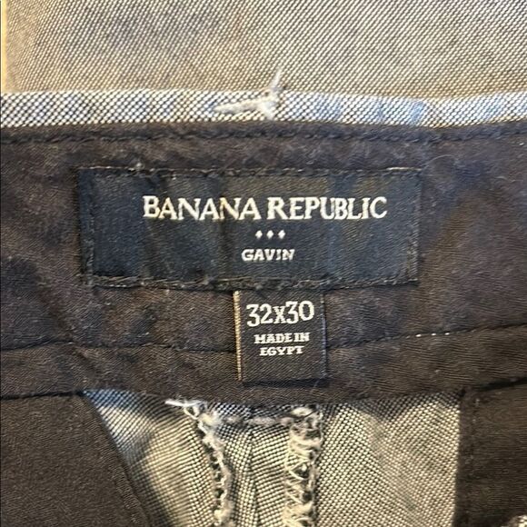 BANANA REPUBLIC Men's Gray Gavin Fit Slacks 32 X 30 Cotton Straight Leg Office - Picture 6 of 8